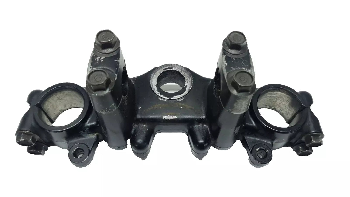 Té de fourche supérieur Yamaha DT125LC 1987 n°10 Réf : 34X-23435-00-98