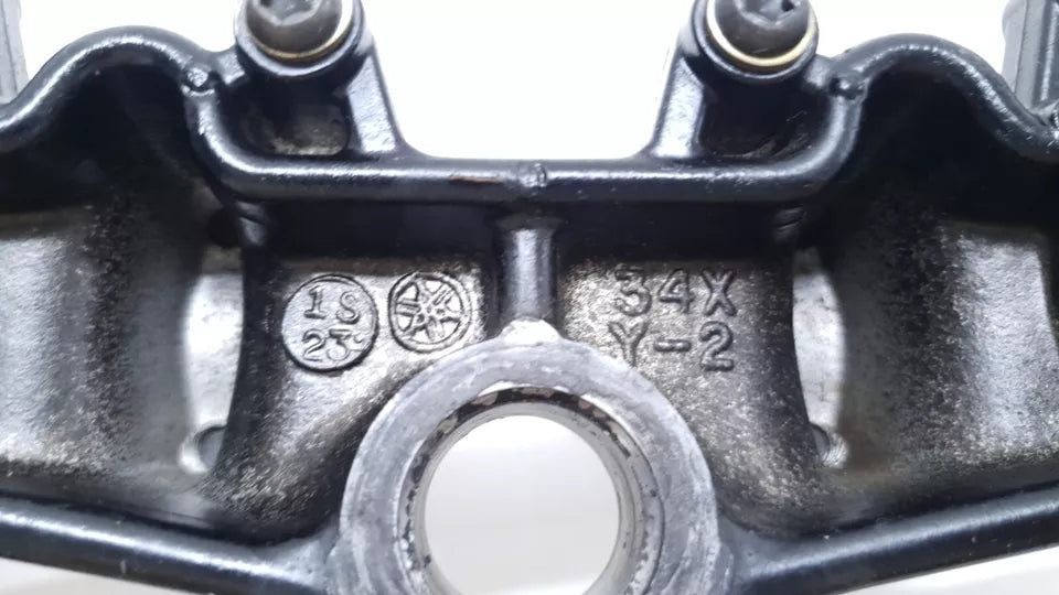 Té de fourche supérieur Yamaha DT125LC 1987 n°17 Réf : 34X-23435-00-98