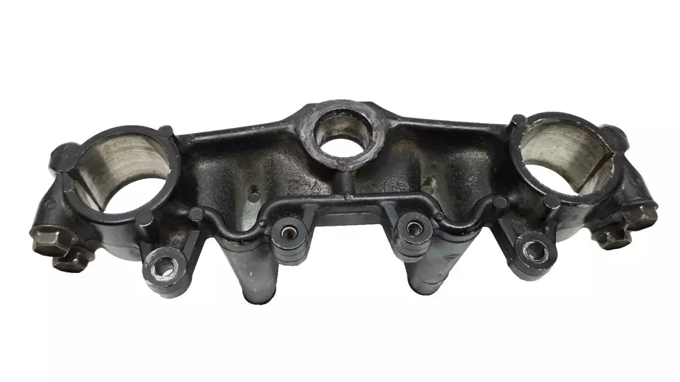 Té de fourche supérieur Yamaha DT125LC 1987 n°12 Réf : 34X-23435-00-98