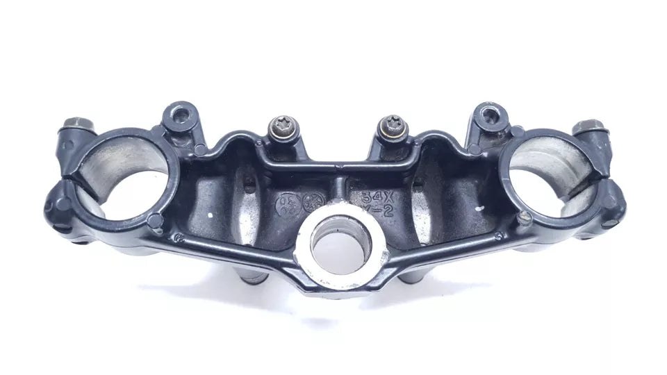 Té de fourche supérieur Yamaha DT125LC 1987 n°16 Réf : 34X-23435-00-98