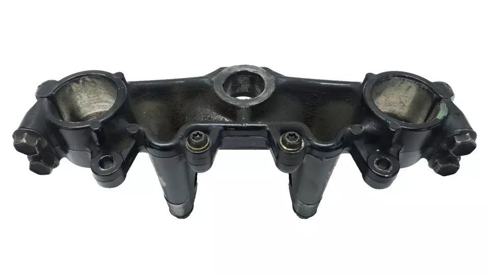 Té de fourche supérieur Yamaha DT125LC 1987 n°10 Réf : 34X-23435-00-98