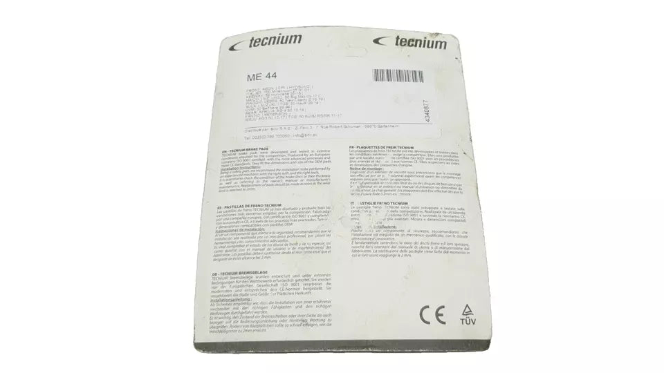 Plaquettes de frein avant Tecnum ME 44