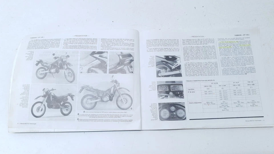 Revue technique Yamaha TDR 125 1990