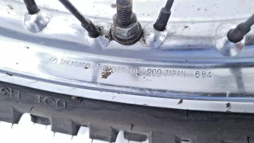 Roue arrière Yamaha DT80LC 1985 Réf : 94418-18171-00