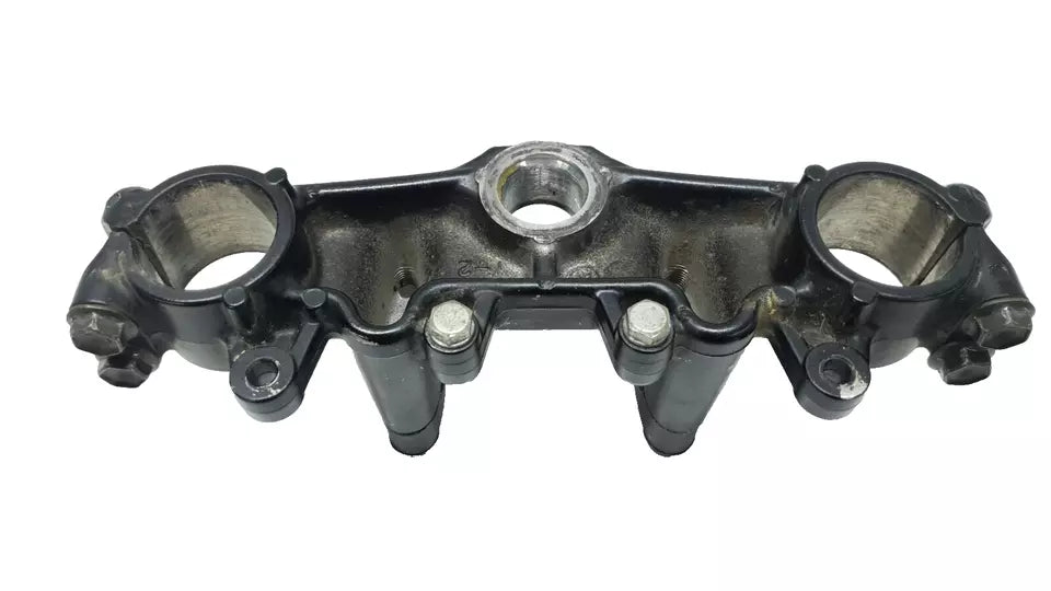 Té de fourche supérieur Yamaha DT125LC 1987 n°11 Réf : 34X-23435-00-98