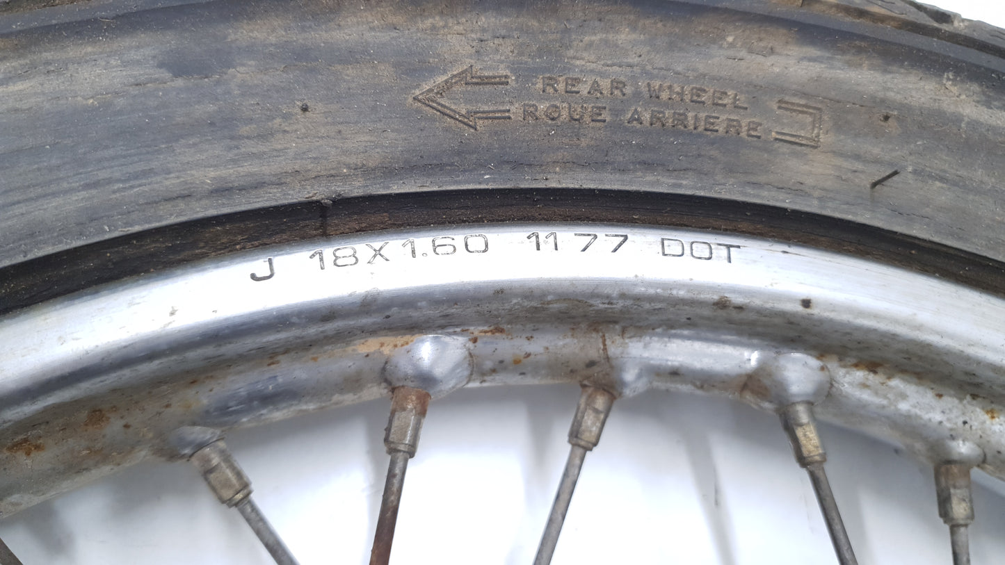 Roue arrière Honda CB 125 T 1980 n°3 Réf : 42701-399-003 Rear wheel