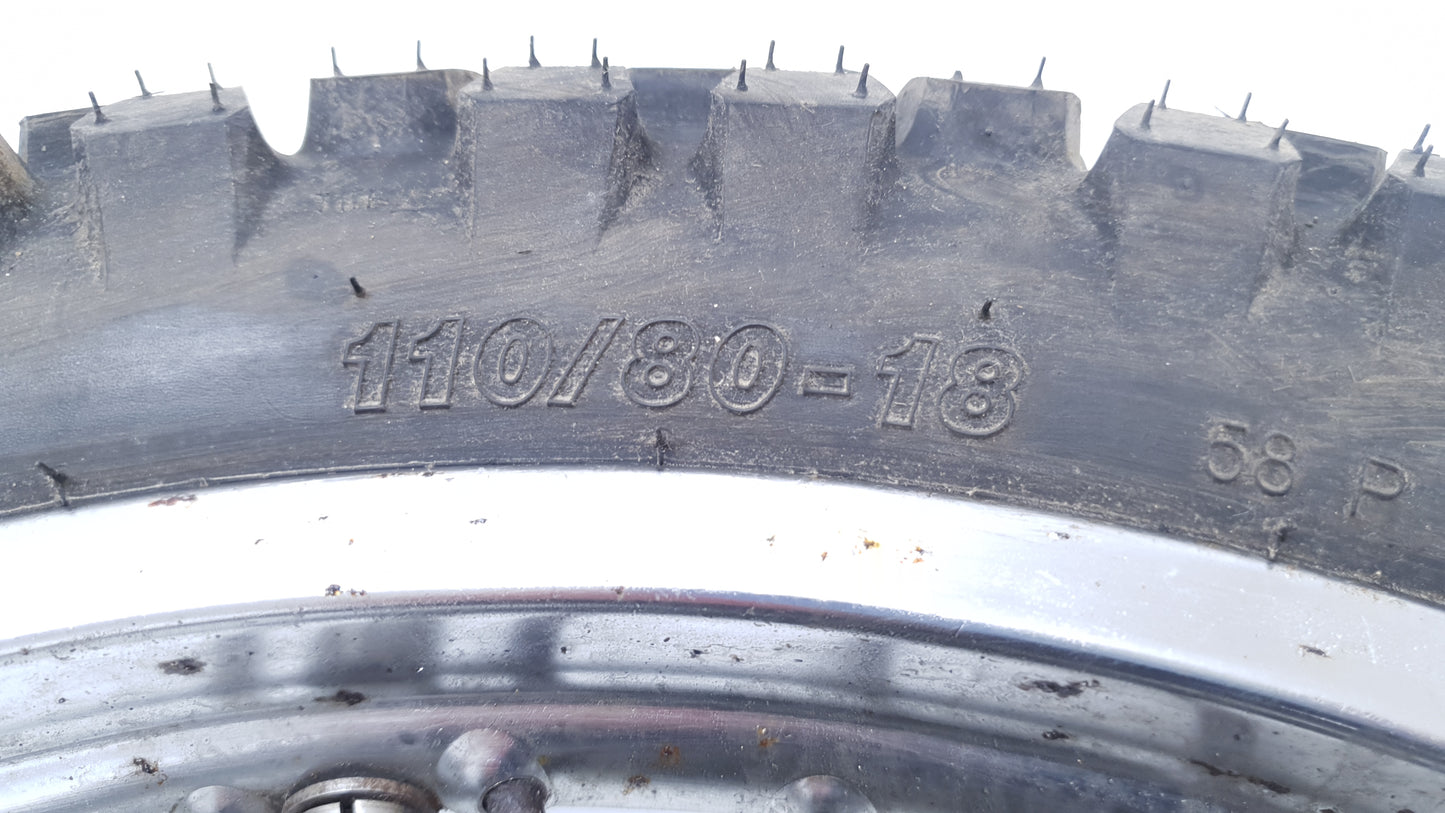 Roue arrière Yamaha DT80LC 1985 Réf : 94418-18171-00 Rear wheel