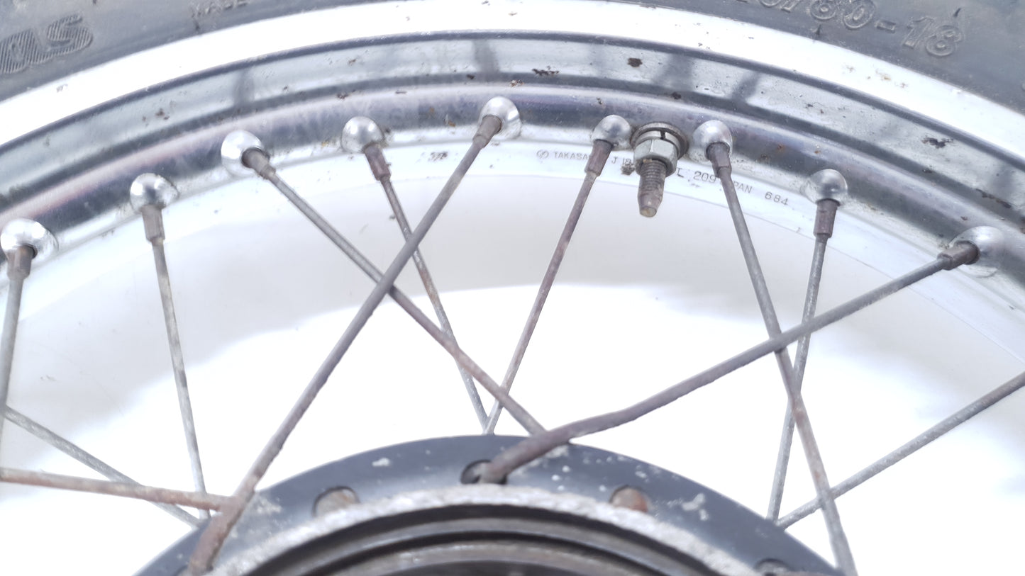 Roue arrière Yamaha DT80LC 1985 Réf : 94418-18171-00 Rear wheel