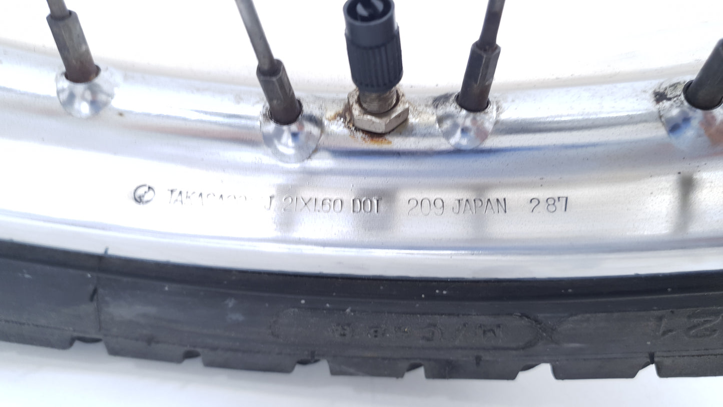 Roue avant Yamaha DT125LC 1987 n°16 Réf : 94416-21392-00 Front wheel