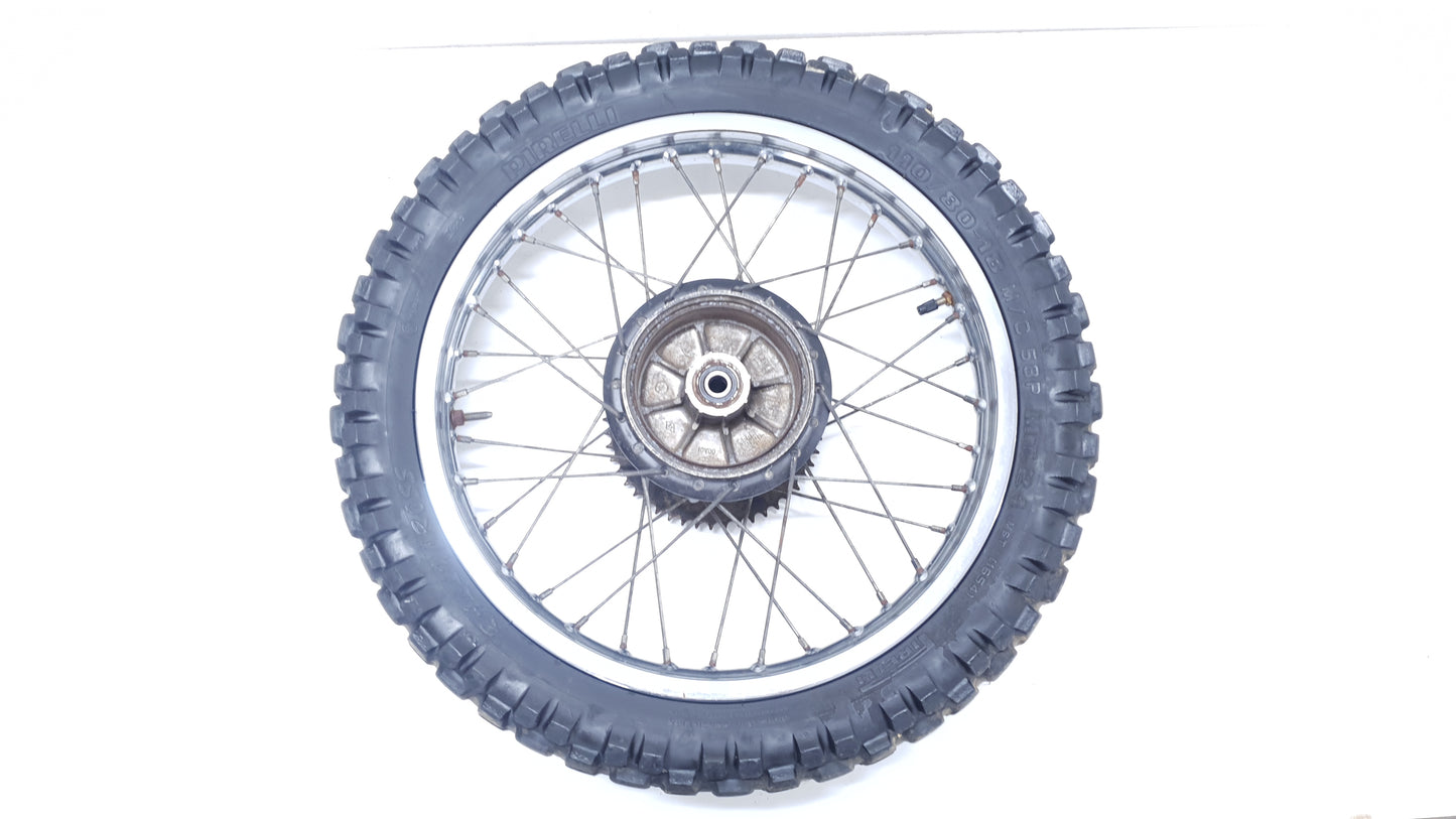 Roue arrière Yamaha DT125LC 1987 n°18 Réf : 94418-18171-00 Rear wheel