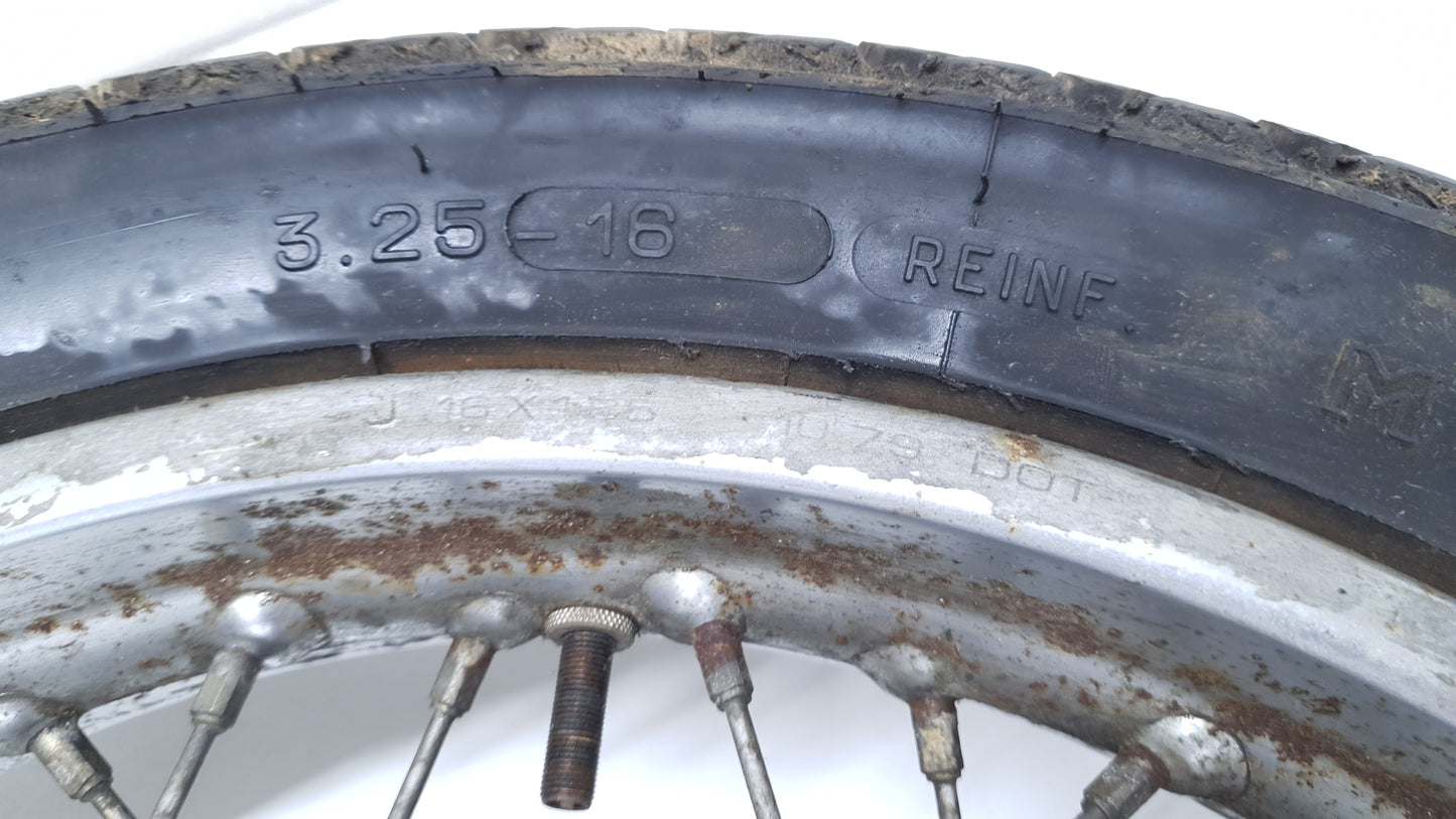 Roue arrière Honda CM 125 T 1978 n°4 Réf : 42701-402-003 Rear wheel