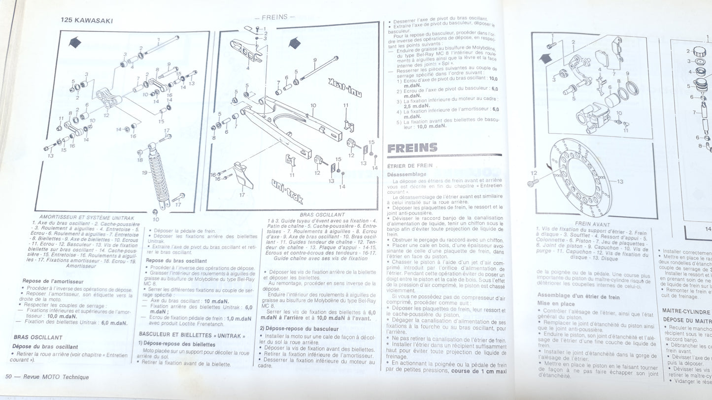 Revue technique Kawasaki KMX 125 1990