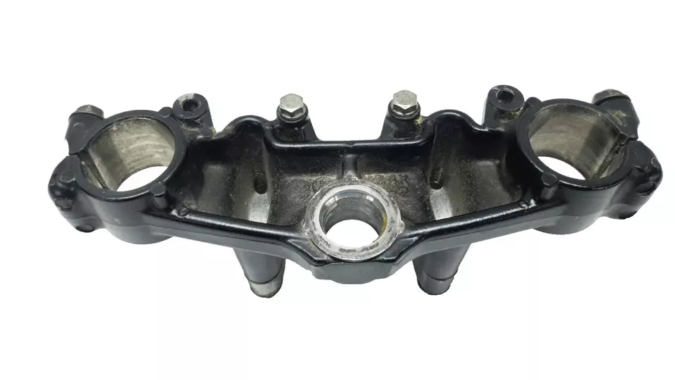 Té de fourche supérieur Yamaha DT125LC 1987 n°11 Réf : 34X-23435-00-98