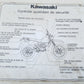 Carénage latéral gauche Kawasaki KMX 125 1988 Réf : 3600254776F