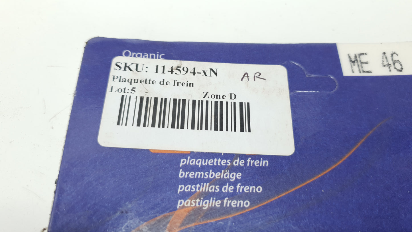 Plaquettes de frein arrière Tecnium ME 46