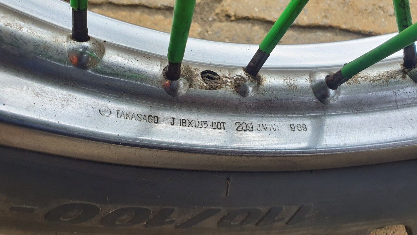 Roue arrière Yamaha DT125LC 1984 34Y Rear wheel