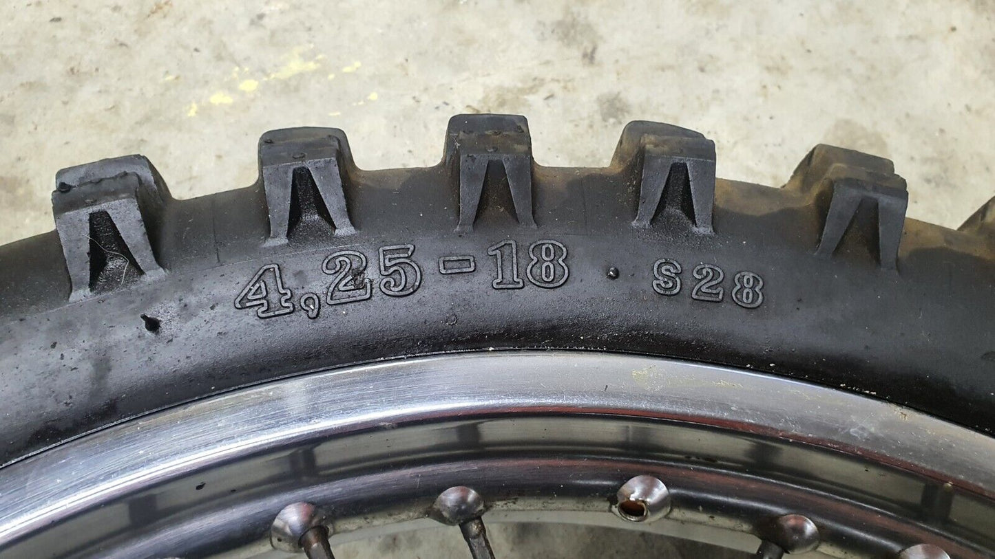 Roue arrière 1-2 Yamaha DT125LC 1987 n°10 Réf : 94418-18171-00 Rear wheel